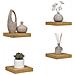 Scaffale da parete 4 pcs Marrone 23 x 23,5 x 4 cm - Foto miniatura 3