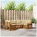Set divani con cuscino 20 pcs Naturale Legno di Acacia Massello - Foto miniatura 2