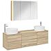 Set di mobili per il bagno 4 pcs Rovere Sonoma - Foto miniatura 1