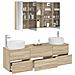 Set di mobili per il bagno 4 pcs Rovere Sonoma - Foto miniatura 3