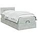 Letto ottomano con materasso Grigio Chiaro 80 x 200 cm Velluto - Foto miniatura 3