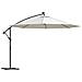 Ombrellone A Sbalzo Con Led E Palo In Metallo 350 Cm Sabbia - Foto miniatura 1