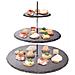 Alzata Stand Porta Dolci Rustici 3 Piani In Ardesia Alzatina Finger Food Muffin - Foto miniatura 8