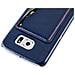 Custodia Compatibile Con Samsung Galaxy S6 In Blu - Hard Case Coperchio Protettivo Con Copertura In Similpelle, Funzione Stand E Tasca Per Le Carte - Foto miniatura 3