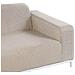 Divano A 3 Posti Con Rivestimento In Tessuto Beige E Struttura Bianca Rovigo - Foto miniatura 12