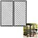 Multipack 2 Pz Tralicci Fissi 0,90 X H 1,80 Metri Con Cornice In Metallo Stell Trellis Colore Antracite - Foto miniatura 1