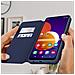 Custodia Folio Samsung Galaxy M12 Portafoglio Funzione Supporto Video Blu - Foto miniatura 5