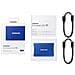 SSD Portatile 1 TB Serie T7 Interfaccia Usb 3.2 Blu - Foto miniatura 4
