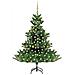 Albero Natale Artificiale Nordmann con LED Palline Verde 120 cm - Foto miniatura 1