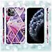 Custodia Compatibile Con Apple Iphone 11 Pro (xi Pro) In Marmo Viola Onda No. 14 - Coperchio Protettivo In Silicone Tpu Con Motivo A Mosaico - Foto miniatura 6
