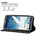 Custodia Compatibile Con Samsung Galaxy Note 2 In Nero Di Notte - Coperchio Protettiva Con Chiusura Magnetica, Funzione Stand E Tasca Per Le Carte - Foto miniatura 3