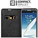 Custodia Compatibile Con Samsung Galaxy Note 2 In Nero Di Notte - Coperchio Protettiva Con Chiusura Magnetica, Funzione Stand E Tasca Per Le Carte - Foto miniatura 4
