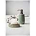 Dispenser Di Sapone Liquido Sirmione, Ceramica, Verde Con Bordo In Rame, 430 Ml, - Foto miniatura 2