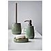 Dispenser Di Sapone Liquido Sirmione, Ceramica, Verde Con Bordo In Rame, 430 Ml, - Foto miniatura 4