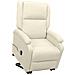 Poltrona Alzapersona Massaggio Reclinabile Crema Tessuto - Foto miniatura 2