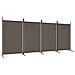 Divisorio a 4 Pannelli Antracite 346x180 cm Tessuto - Foto miniatura 2