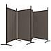 Divisorio a 4 Pannelli Antracite 346x180 cm Tessuto - Foto miniatura 7