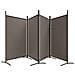 Divisorio a 4 Pannelli Antracite 346x180 cm Tessuto - Foto miniatura 8