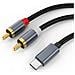 Cavo Audio Stereo Da Usb-c A 2x Rca Grey - Foto miniatura 1