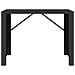 Tavolo Bar Con Piano In Vetro Nero 145x80x110 Cm Polyrattan - Foto miniatura 3