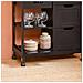 Carrello Cucina Credenza Da Cucina O Bagno Con 3 Cassetti E 1 Cestino L68*p38*a85 Cm Colore Nero Fkw79-sch - Foto miniatura 2