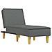 Chaise Longue In Tessuto Grigio Scuro - Foto miniatura 2