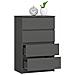 Cassettiera K60, 4 cassetti, 60x40x99 cm, Colore Grigio Grafite - Foto miniatura 2