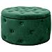 Pouf rotonda in velluto ALIA, Colore Verde Bottiglia - Foto miniatura 1