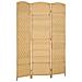 Paravento a 3 Ante Pieghevole per Interni Autoportante e Intrecciato, 135x180 cm, color Legno - Foto miniatura 1