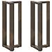 Gambe Tavolo Consolle A T 2 Pz Naturale 25x28x(72-73)cm Acciaio - Foto miniatura 1