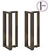 Gambe Tavolo Consolle A T 2 Pz Naturale 25x28x(72-73)cm Acciaio - Foto miniatura 3