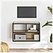 Mobile Tv Rovere Sonoma 60x31x39,5cm Legno Multistrato Metallo - Foto miniatura 3