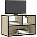 Mobile Tv Rovere Sonoma 60x31x39,5cm Legno Multistrato Metallo - Foto miniatura 1