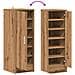 Scarpiera Rovere Artigianale 32x35x92 cm in Legno Multistrato - Foto miniatura 8