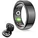 Anello Smart Saturn con activity tracker IP68 Nero - XS - Foto miniatura 1