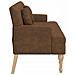 Panca con Cuscini Marrone 113x64,5x75,5 cm in Scamosciato - Foto miniatura 4