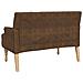 Panca con Cuscini Marrone 113x64,5x75,5 cm in Scamosciato - Foto miniatura 5