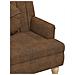 Panca con Cuscini Marrone 113x64,5x75,5 cm in Scamosciato - Foto miniatura 6