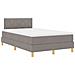 Letto Box Spring con Materasso Tortora 120x200 cm Stoffa - Foto miniatura 3