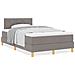 Letto Box Spring con Materasso Tortora 120x200 cm Stoffa - Foto miniatura 4