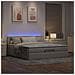 Struttura Letto Pouf con Materasso Tortora 160x200cm in Tessuto - Foto miniatura 3