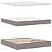 Struttura Letto Pouf con Materasso Tortora 160x200cm in Tessuto - Foto miniatura 9