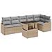 Set Divano da Giardino 7 pcs Beige 100 x 55 x 73 cm Poly Rattan - Foto miniatura 1
