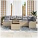 Set Divano da Giardino 7 pcs Beige 100 x 55 x 73 cm Poly Rattan - Foto miniatura 3