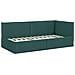 Cornice del letto ad angolo Verde scuro 80 x 200 cm Tessuto - Foto miniatura 1