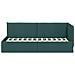 Cornice del letto ad angolo Verde scuro 80 x 200 cm Tessuto - Foto miniatura 5