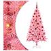 Albero di Natale con 150 LED con supporto Rosa 150 cm PVC - Foto miniatura 1