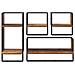 Set mensole da parete 4 pcs Legno vecchio 65 x 25 x 30 cm - Foto miniatura 8