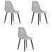 Sedia WAT gambe grigie / nere x 3 - Foto miniatura 1
