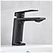 Rubinetto per lavabo da bagno, Blackswan, tipo M117, modello nero opaco, misura 16 cm - Foto miniatura 2